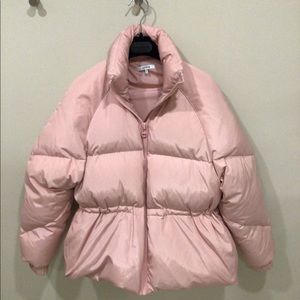 Ganni pink puffer